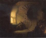 Rembrandt, Philosopher in Meditaton